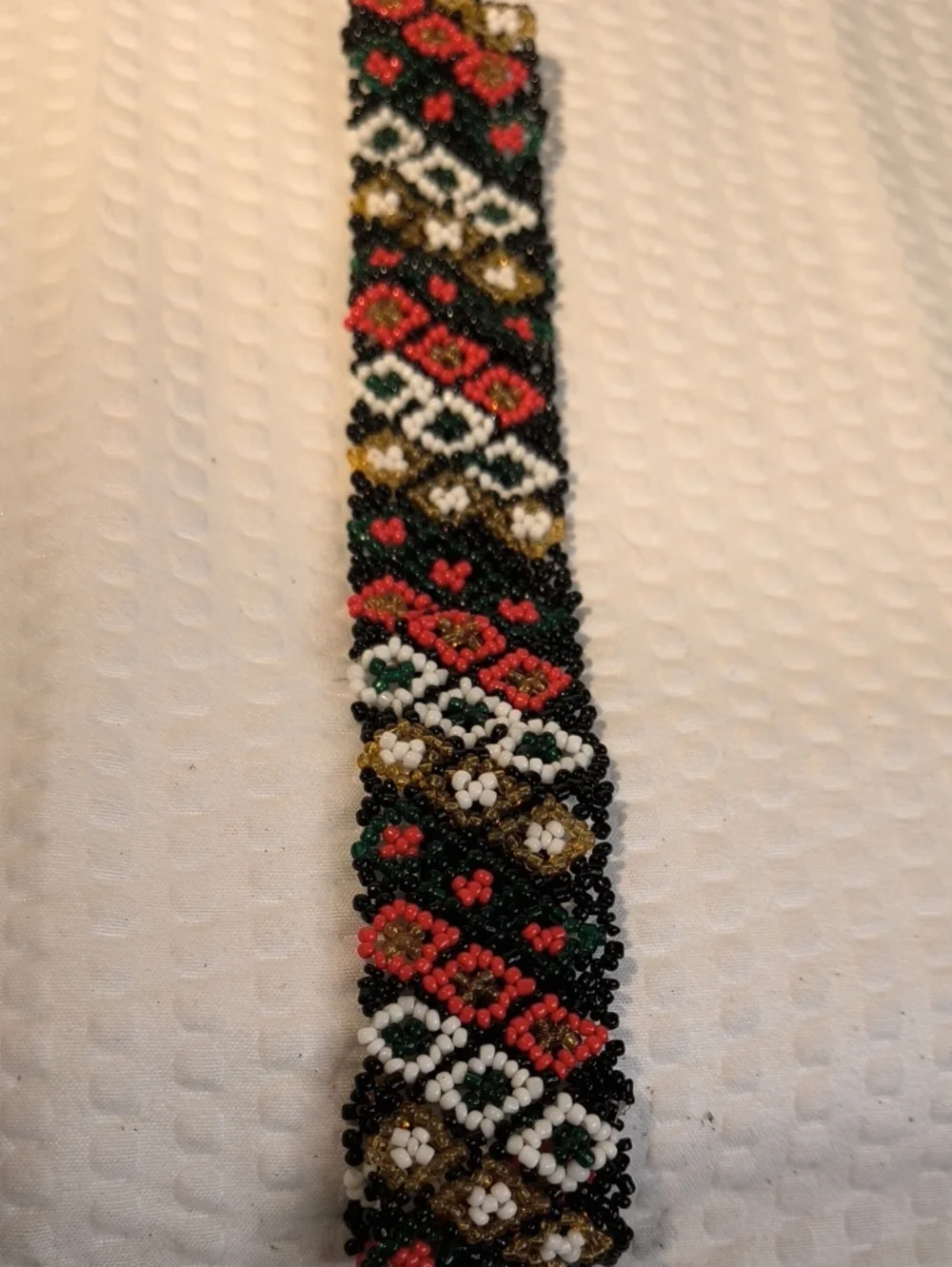 Handmade Black Beaded Headband
